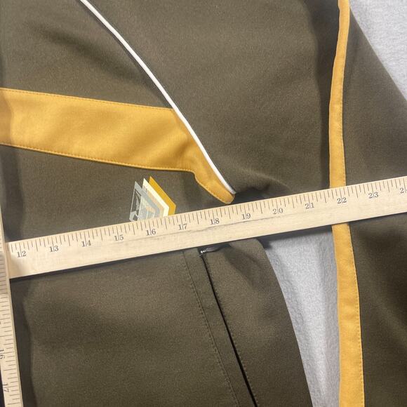 VTG Volcom Track Jacket Men L Green Stripe Full Zip V Line Science Y2K - Picture 4 of 11